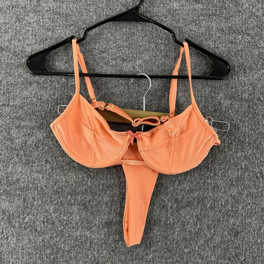 Janthee Bikini Set M/XS Thea Top Sheela Bottom in Peach Beach Pool Resort Sexy